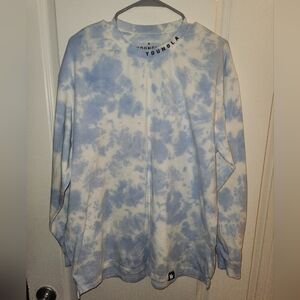 YoungLA Tie Dye Long Sleeve Shirt Men’s Large Blue White Streetwear Casual